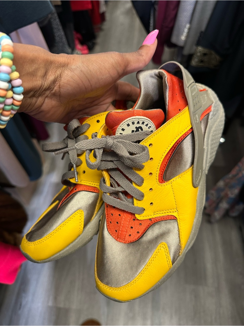 Nike Kids Yellow & Orange Athletic Sneakers